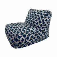 Majestic Home Navy Blue Links Bean Bag Chair Lounger