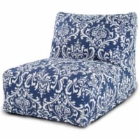 Majestic Home Navy Blue French Quarter Bean Bag Chair Lounger