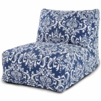 Majestic Home Navy Blue French Quarter Bean Bag Chair Lounger