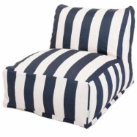 Majestic Home Navy Blue Vertical Stripe Bean Bag Chair Lounger