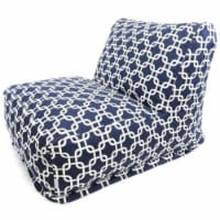Majestic Home Navy Blue Links Bean Bag Chair Lounger