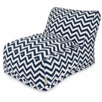 Majestic Home Navy Chevron Bean Bag Chair Lounger