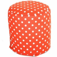 Majestic Home Orange Ikat Dot Small Pouf