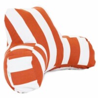 Majestic Home Burnt Orange Vertical Stip Reading Bean Bag Pillow
