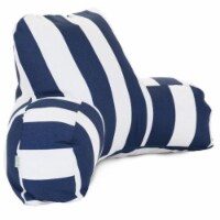 Majestic Home Navy Blue Vertical Stripe Reading Bean Bag Pillow