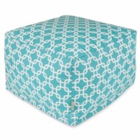 Majestic Home Teal Links Large Ottoman