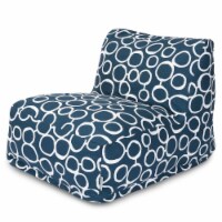 Majestic Home 85907238045 Fusion Navy Bean Bag Lounger Chair - 36 x 27 x 24 in.