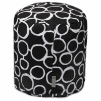Majestic Home 85907239043 Fusion Black Pouf - 16 x 16 x 17 in.