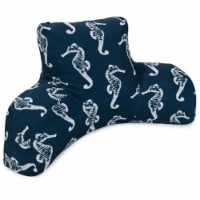 Majestic Home Navy Sea Horse Reading Bean Bag Pillow
