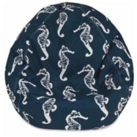 Majestic Home Navy Sea Horse Small Classic Bean Bag