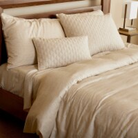 BedVoyage Melange Viscose from Bamboo Cotton Duvet Cover, Queen - Sand