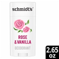Schmidt's® Aluminum-Free 24-Hour Odor Protection Rose & Vanilla Vegan Natural Deodorant Stick