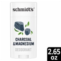 Schmidt's Aluminum Free Women's and Men's Natural Deodorant Stick Charcoal & Magnesium