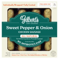 Gilbert's Craft Sausages Green Pepper and Onion Chicken Breakfast Sausages Perspective: Main