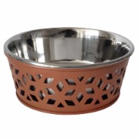 JoJo Modern Pets Stainless Steel Country Farmhouse Dog Bowl, Apricot 16 oz
