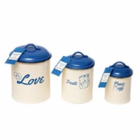 JoJo Modern Pets French Blue Pet Food & Treat Storage Canisters (Set of 3)
