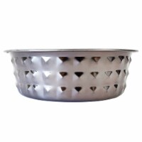 JoJo Modern Pets Designer Textured Stainless Steel Dog Bowl - Black Pearl - 32 oz