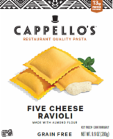 Cappello's Five Cheese Ravioli Almond Flour Pasta Perspective: Main