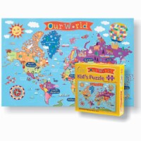 Round World Products RWPKP01 24 x 36 in. World Jigsaw Puzzle for Kids