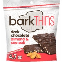 barkTHINS Dark Chocolate Almond and Sea Salt Snacking Chocolate Bag