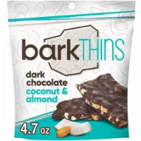 barkTHINS Dark Chocolate Coconut and Almond Snacking Chocolate Bag Perspective: Main