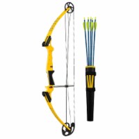Genesis Original Compound Archery Kit w/ Arrows, Bow, Quiver, Right Hand, Yellow