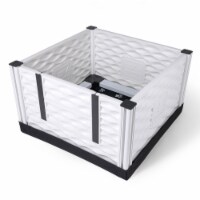 EZwhelp EZclassic 28 x28 Puppy Dog Whelping Box Playpen w/Rails & Liner, Black