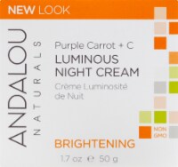 Andalou Naturals Purple Carrot and C Luminous Night Cream Brightening