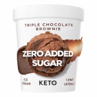 Keto Pint Triple Chocolate Brownie Ice Cream Perspective: Main