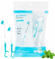 Brushee 3-in-1 Disposable Mini Toothbrush and Travel Toothbrush, 24-Pack