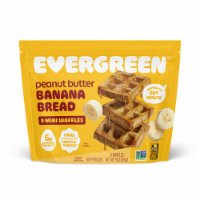 Evergreen™ Peanut Butter & Banana Frozen Mini Waffles Perspective: Main