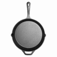 Heavy Duty Pre Seasoned Cast Iron Frying Pan, 12 Inch Fry Pan