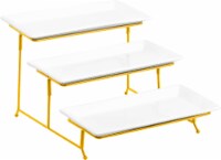 3 Tier Classic Ceramic Rectangular Serving Platter