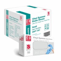 100 Count Disposable Blue Vinyl Powder Free Gloves, Small