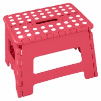 Small Foldable Space Saving Step Stool , Red