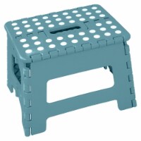 Small Foldable Space Saving Step Stool , Teal