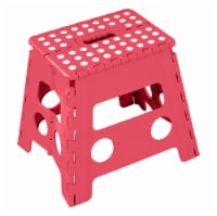 Medium Foldable Space Saving Step Stool , Red