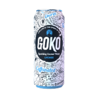 Goko Lychee Caffeinated Coconut Water SingleCan Perspective: Main