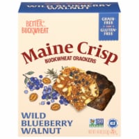 Maine Crisp Wild Blueberry Walnut Buckwheat Crackers Perspective: Main