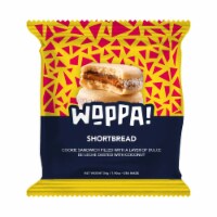Woppa! Alfajores Shortbread Dulce de Leche Coconut Dusted Cookie Sandwich Perspective: Main