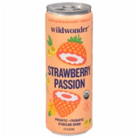 Wildwonder® Strawberry Passion Prebiotic and Probiotic Sparkling Drink Perspective: Main