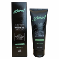 Grind Activated Charcoal Whitening Toothpaste w/ Hydroxyapatite, Fluoride-Free, Vegan, (4oz)