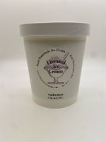 Elevated Ice Cream Fresh Homemade Vanilla Bean Ice Cream Tub Perspective: Main