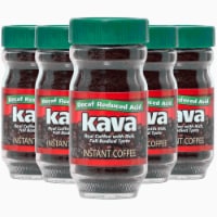 Kava Decaf Reduced Low-Acid Instant Coffee, 4 Ounce Glass Jar (Pack of 6)