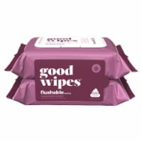 Goodwipes® Rosewater Hypoallergenic Flushable Wipes Perspective: Main