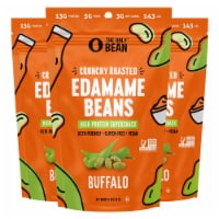 Crunchy Roasted Edamame (Buffalo) - Healthy Snacks, Keto Protein Gluten-Free & Vegan (3 Pk)