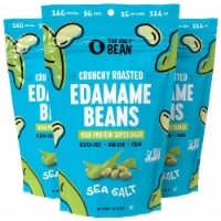 Crunchy Roasted Edamame (Sea Salt) - Healthy Snacks, Keto Protein Gluten-Free & Vegan (3 Pk)