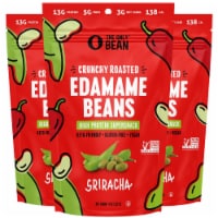 Crunchy Roasted Edamame (Sriracha) - Healthy Snacks, Keto Protein Gluten-Free & Vegan (3 Pk)