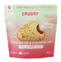 Chubby Peanut Butter & Strawberry Jam Sandwiches