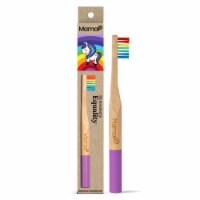 MamaP Soft Rainbow Kids Bamboo Toothbrush Soft Bristle- 3 Pack